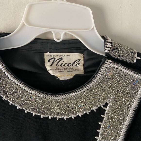 Stunning vintage 60’s wool coat with beading - Picture 5 of 10